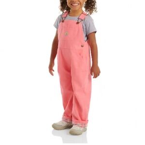 Carhartt Girl’s Lined Pink Overalls Size 3T
